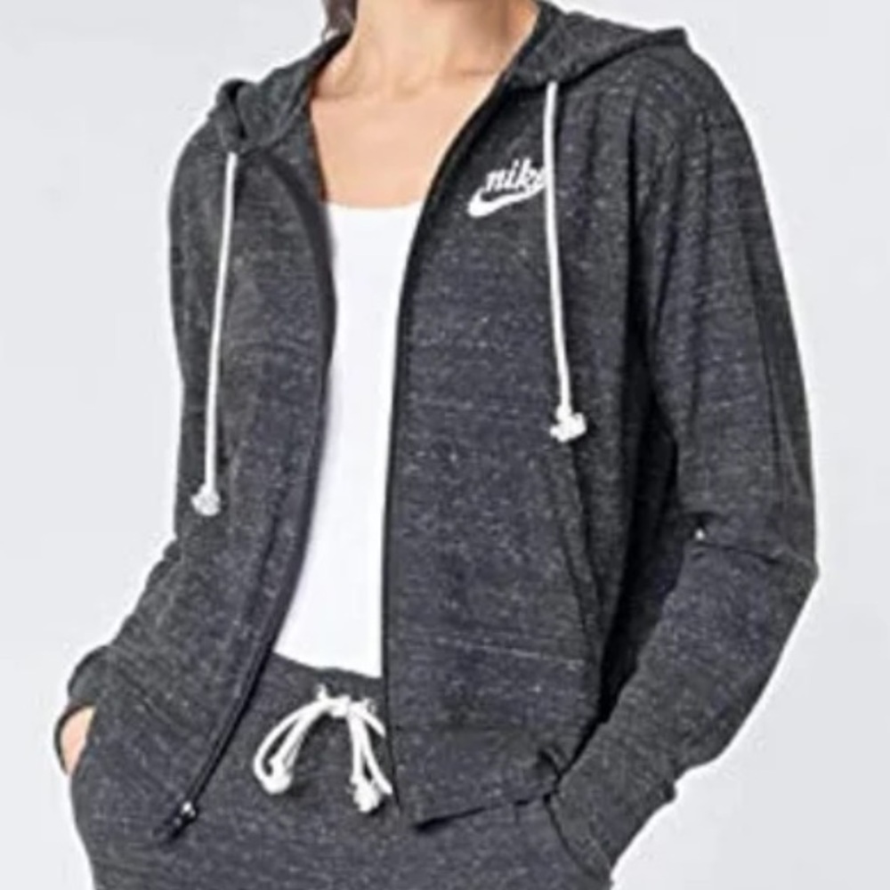 Nike zip up dark gray